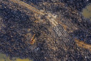 tyres in landfill site